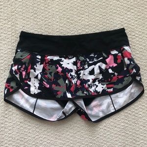 lululemon athletica Black and Pink Athletic Shorts